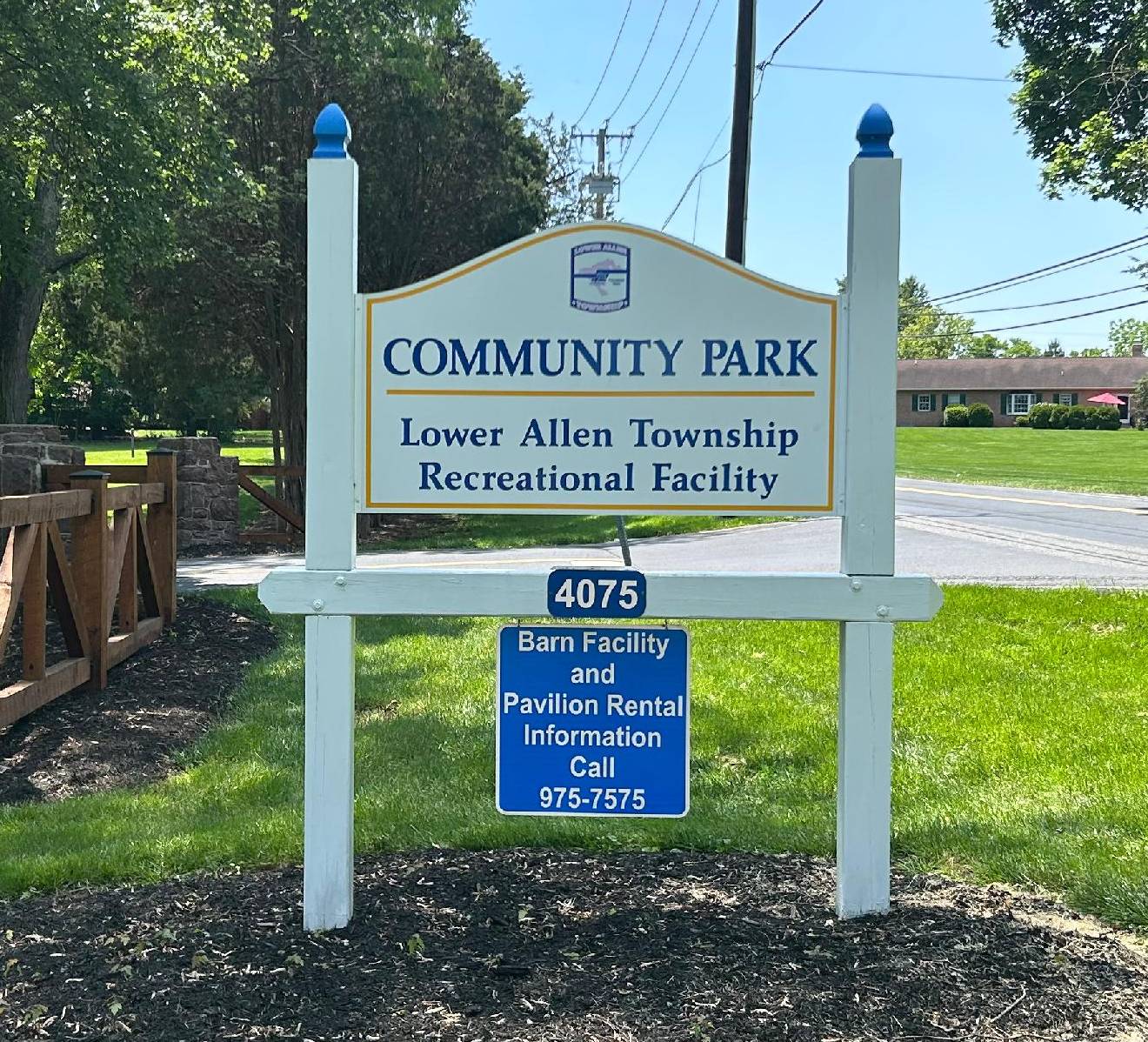 Community park sign